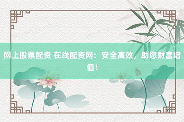 网上股票配资 在线配资网：安全高效，助您财富增值！